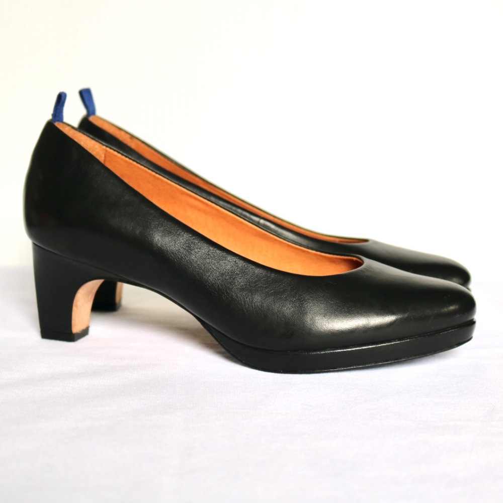Dr Liza Sneaker Pump Black Leather Heel Women's 5.5 W Brazil - Picture 3 of 8